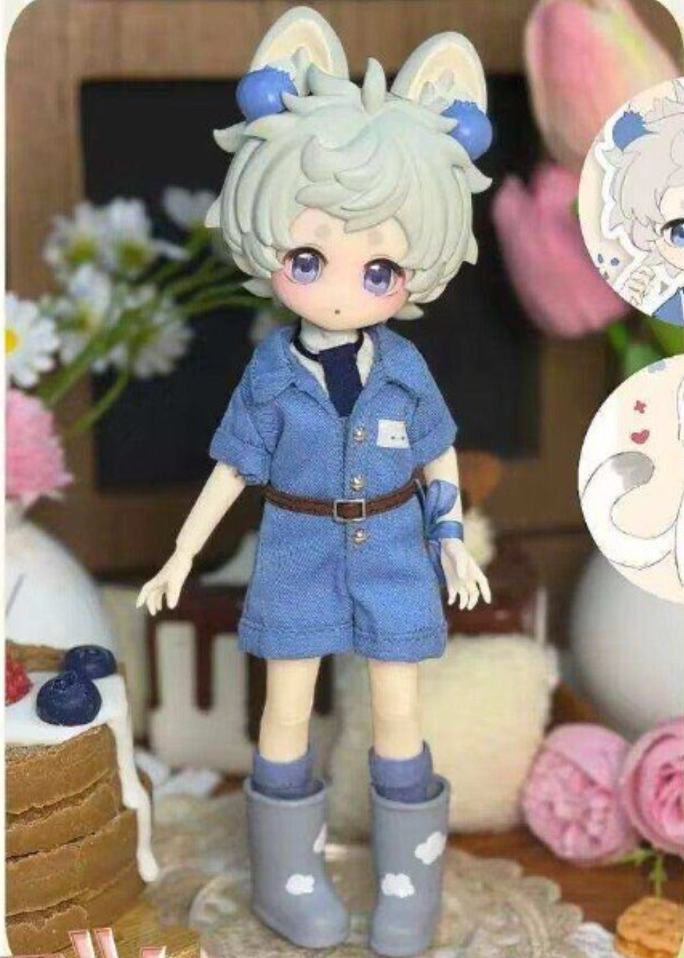 Hard Candy Institute blue outfit doll design reference, random single blind box; pictured design not guaranteed