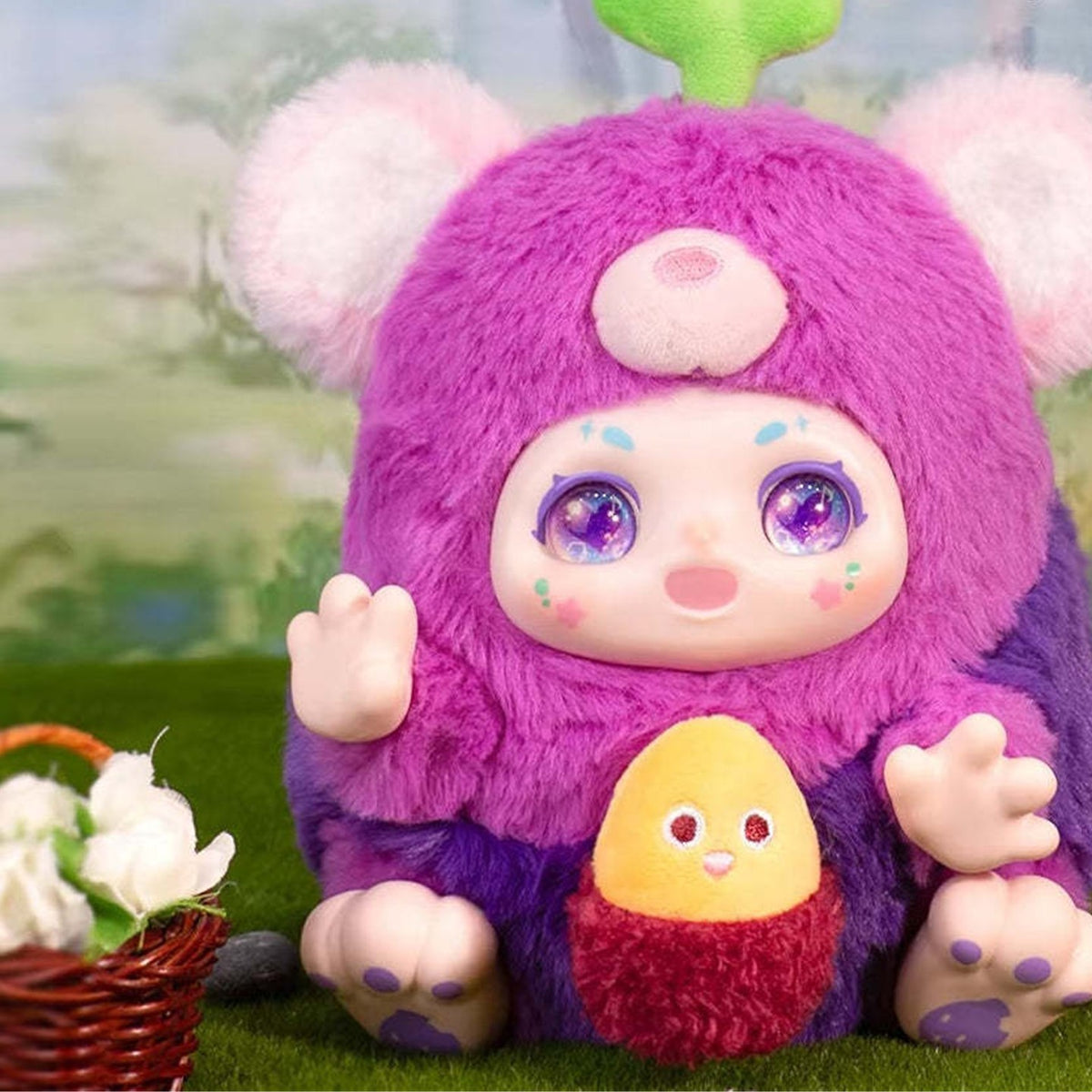 Kimmon O'chichi V2 Series Plush Dolls, Blind Box — Purple animal-costume plush example; series example, not guaranteed selection