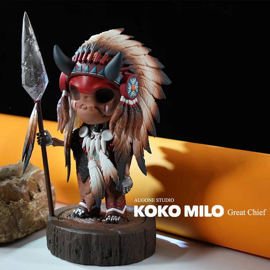 KOKOMILO Great Chief Figure — Hunting — front view | KikiBuddies