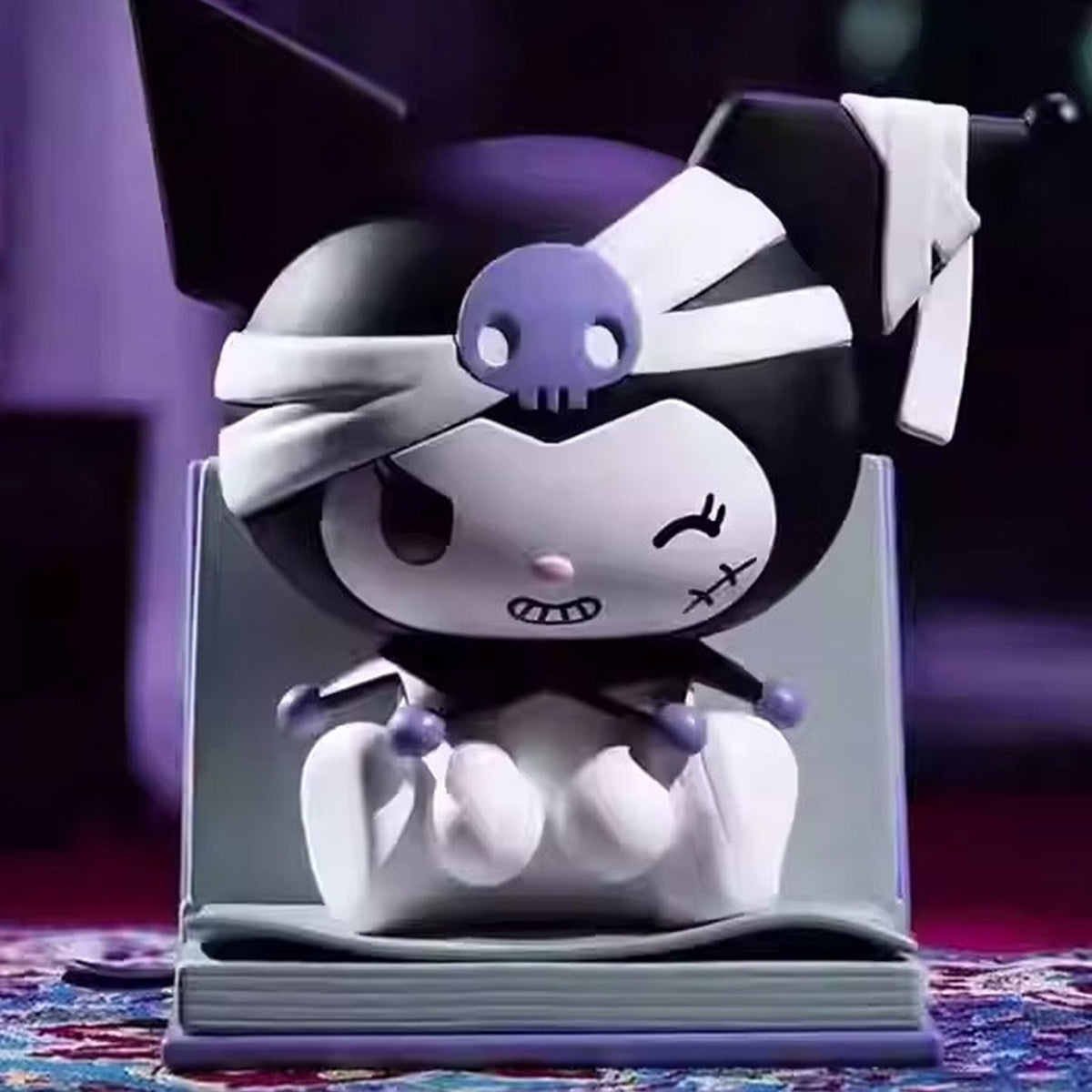 KUROMI Midnight Stories figure with a wrapped-eye design; series design example | KikiBuddies