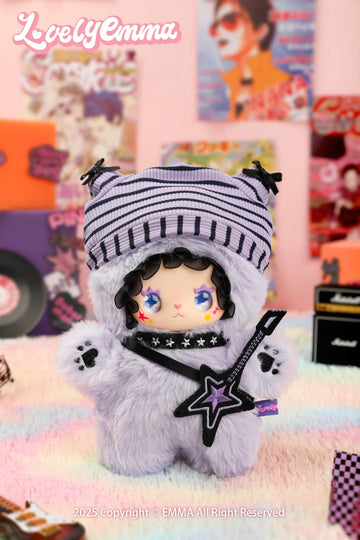 Lovely Emma Punk Era Rock Cat plush with complete hood and costume; example design