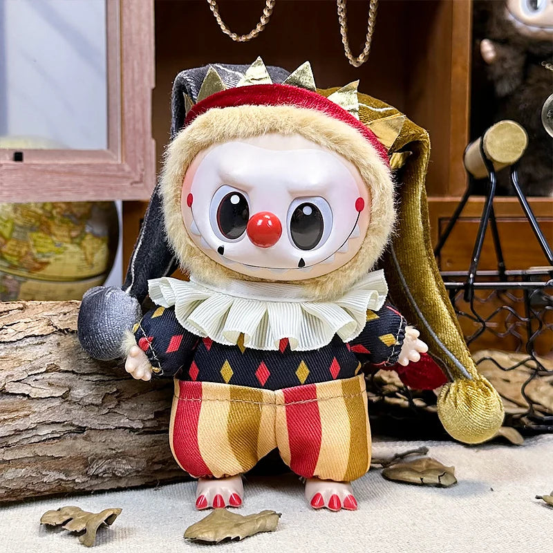 LABUBU fantasy costume outfit – Moon Shadow Mask Set for 17cm dolls; includes hooded headpiece, neck warmer, and outfit; doll not included | KikiBuddies
