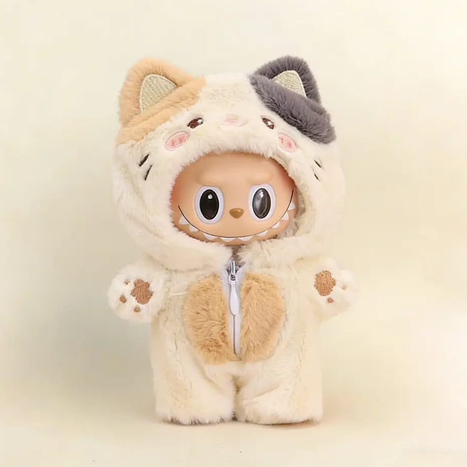 Labubu Doll Outfit - Animal Hooded Jumpsuit for 17cm Collectible Figure - main product card | KikiBuddies