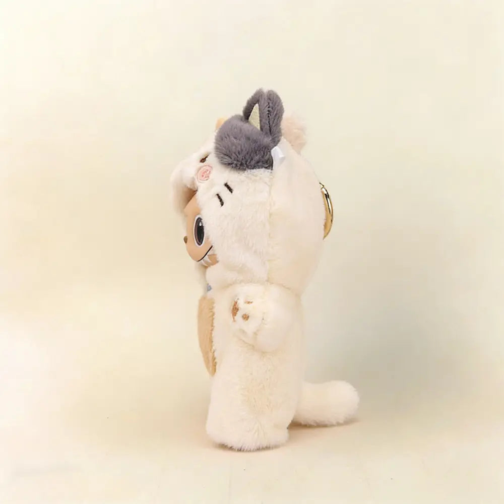 Labubu Doll Outfit - Animal Hooded Jumpsuit for 17cm Collectible Figure - front view | KikiBuddies