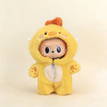 Labubu Doll Outfit - Animal Hooded Jumpsuit for 17cm Collectible Figure - extra detail | KikiBuddies