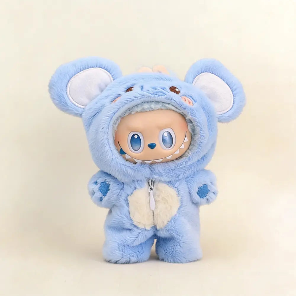 Labubu Doll Outfit - Animal Hooded Jumpsuit for 17cm Collectible Figure - extra detail | KikiBuddies