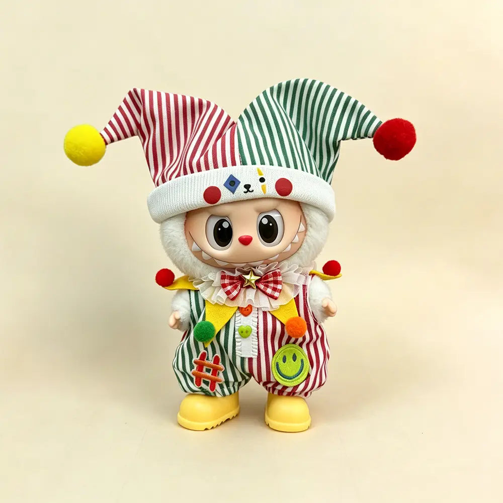 Labubu Doll Outfit - Carnival Jester Outfit Set for 17cm Collectible Figure - main product card | KikiBuddies