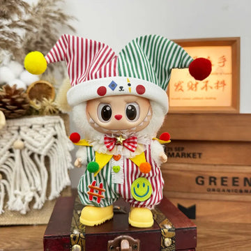 Labubu Doll Outfit - Carnival Jester Outfit Set for 17cm Collectible Figure - detail view | KikiBuddies