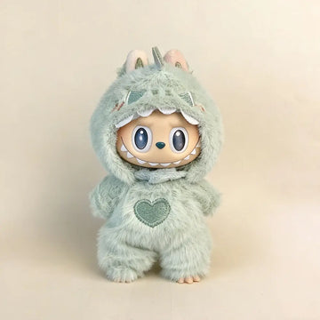 Labubu Doll Outfit - Dino-Mite Plush Dinosaur Jumpsuit for 17cm Collectible Figure - main product card | KikiBuddies