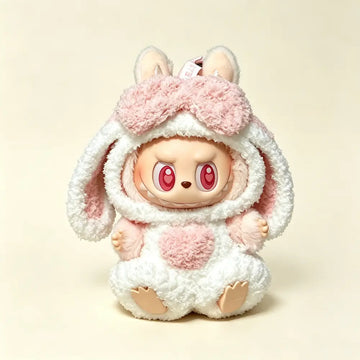 Labubu Doll Outfit - Pink Lop Ear Bunny Onesie for 17cm Collectible Figure - main product card | KikiBuddies