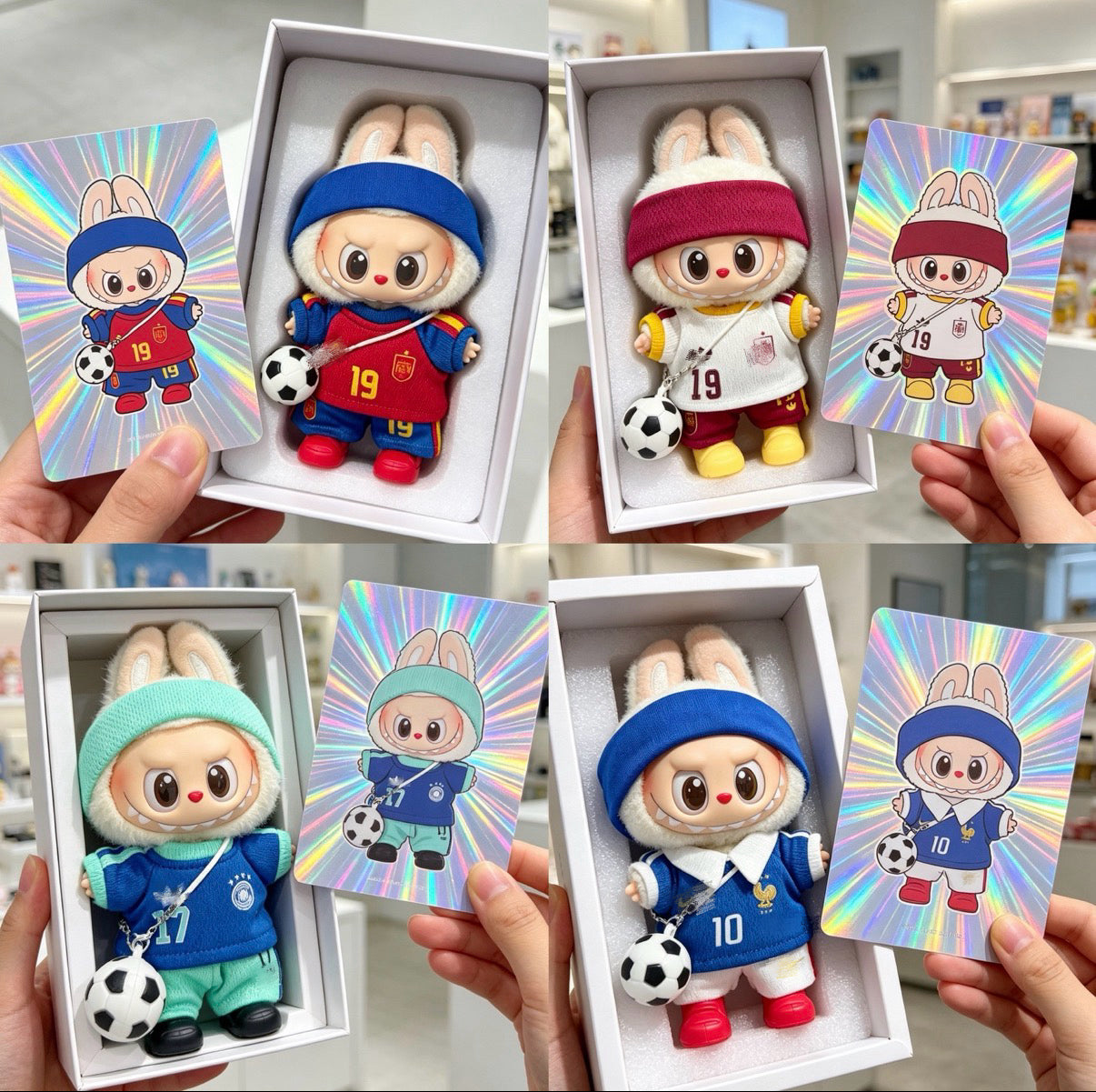 Labubu Football Jersey Outfit Series - Football National Team Inspired 5-Piece Set 17cm - outfit pieces | KikiBuddies