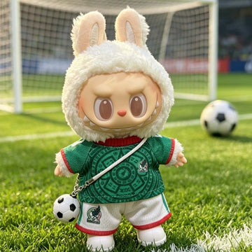 Labubu Football Jersey Outfit Series - World Cup Inspired - Mexico 4-Piece Set doll outfit detail view 15 | KikiBuddies