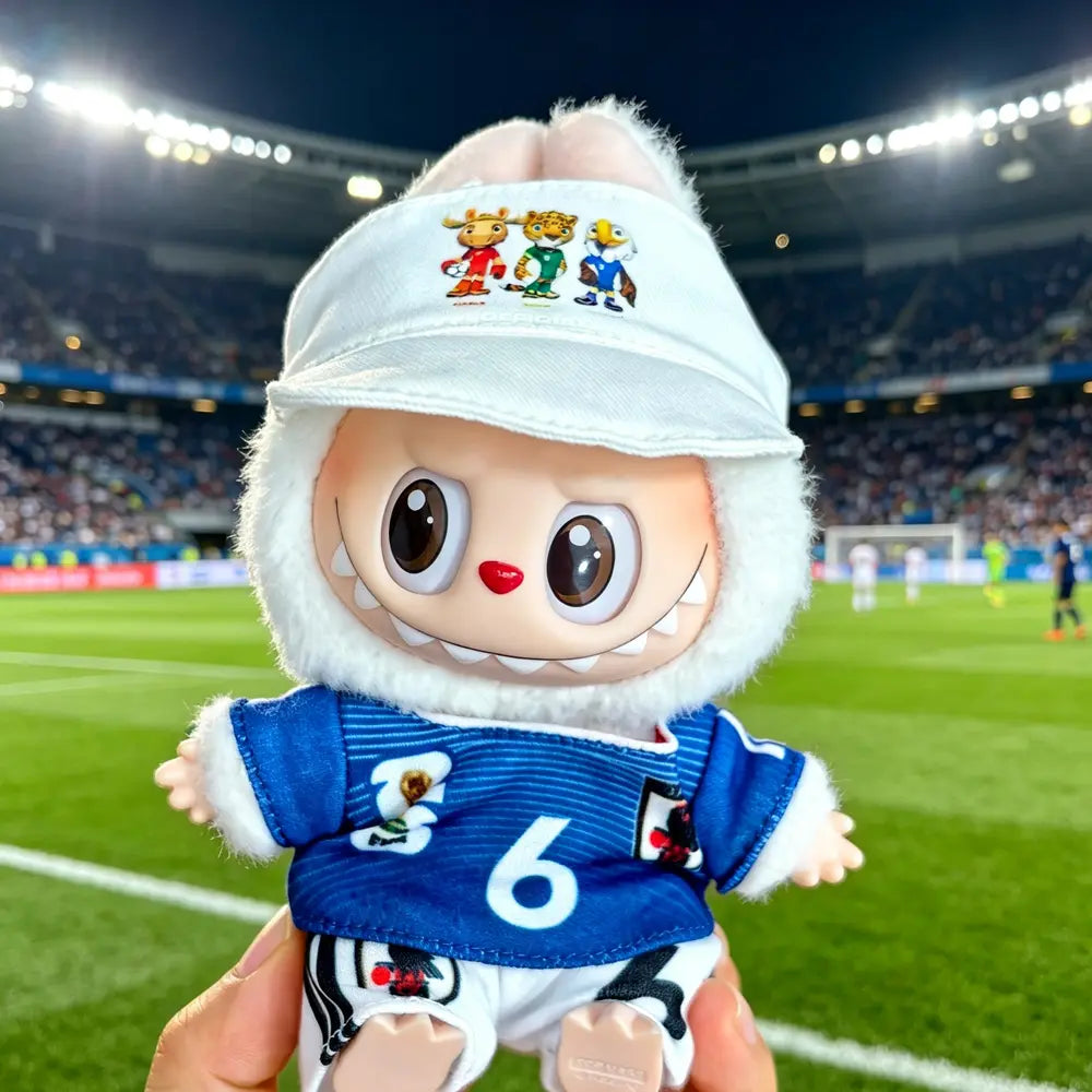 Labubu Football Jersey Outfit Series - World Cup Inspired Build Your Set 17cm - Japan / 2-Piece + Hat doll outfit detail view 33 | KikiBuddies