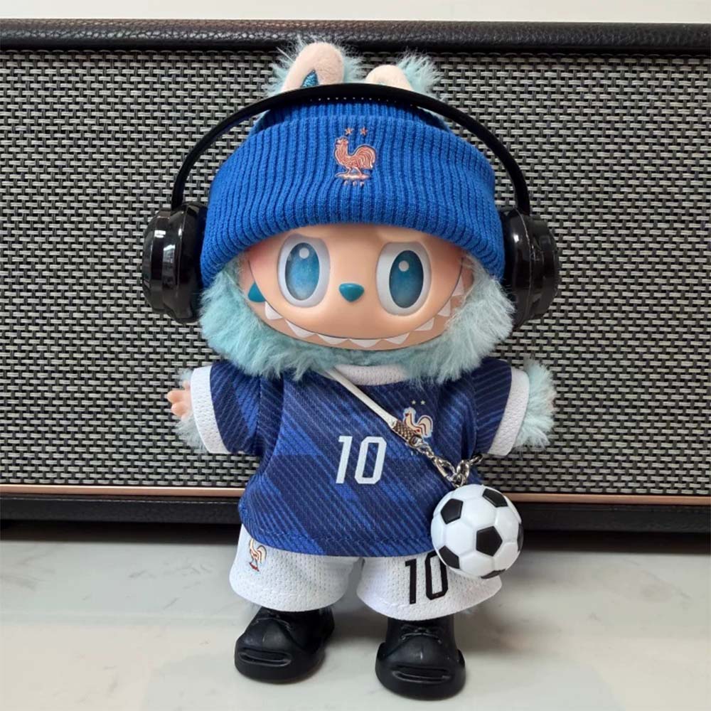 Labubu France Mbappé #10 Football Outfit Set — 17cm - main product card | KikiBuddies