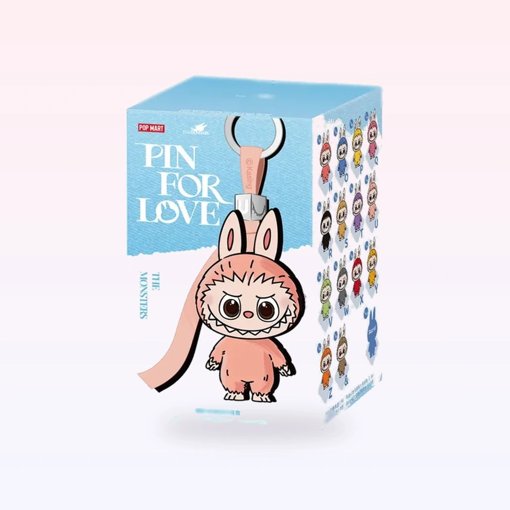 THE MONSTERS Labubu Pin For Love Series V4 Vinyl Plush Pendant Blind Box 1 N-Z Series Blindbox blind box packaging