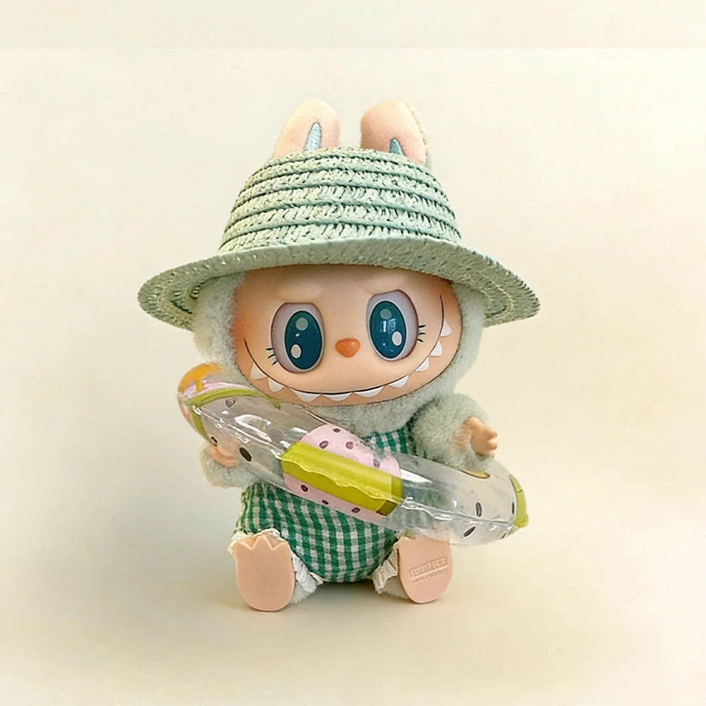 Tropical Summer Beach Vacation Set for Labubu 17cm