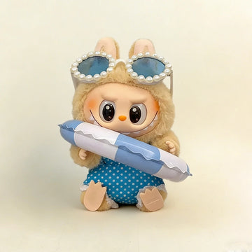 Tropical Summer Beach Vacation Set for Labubu 17cm