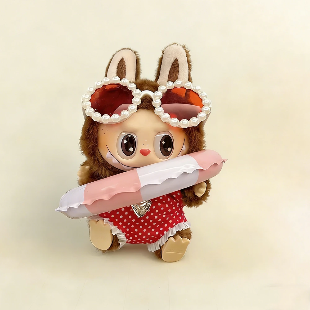 Tropical Summer Beach Vacation Set for Labubu 17cm