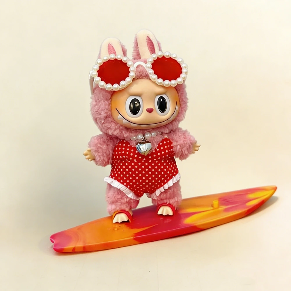 Tropical Summer Beach Vacation Set for Labubu 17cm