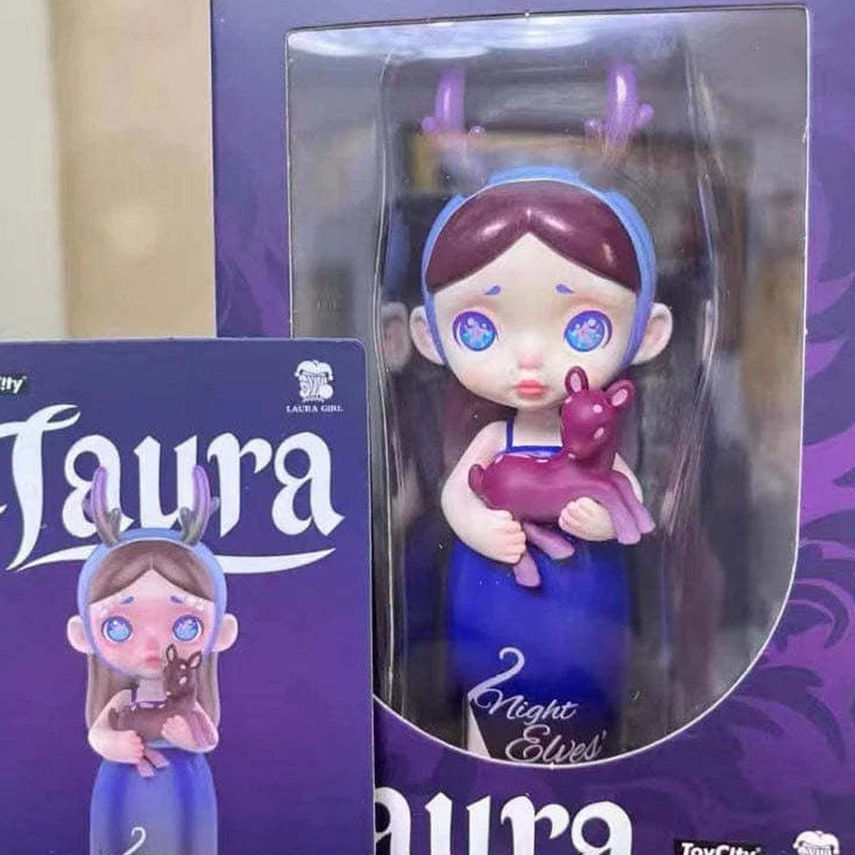Laura Forest Elf Series Blind Box — Purple Forest Elf figure packaging example; series example, not guaranteed selection