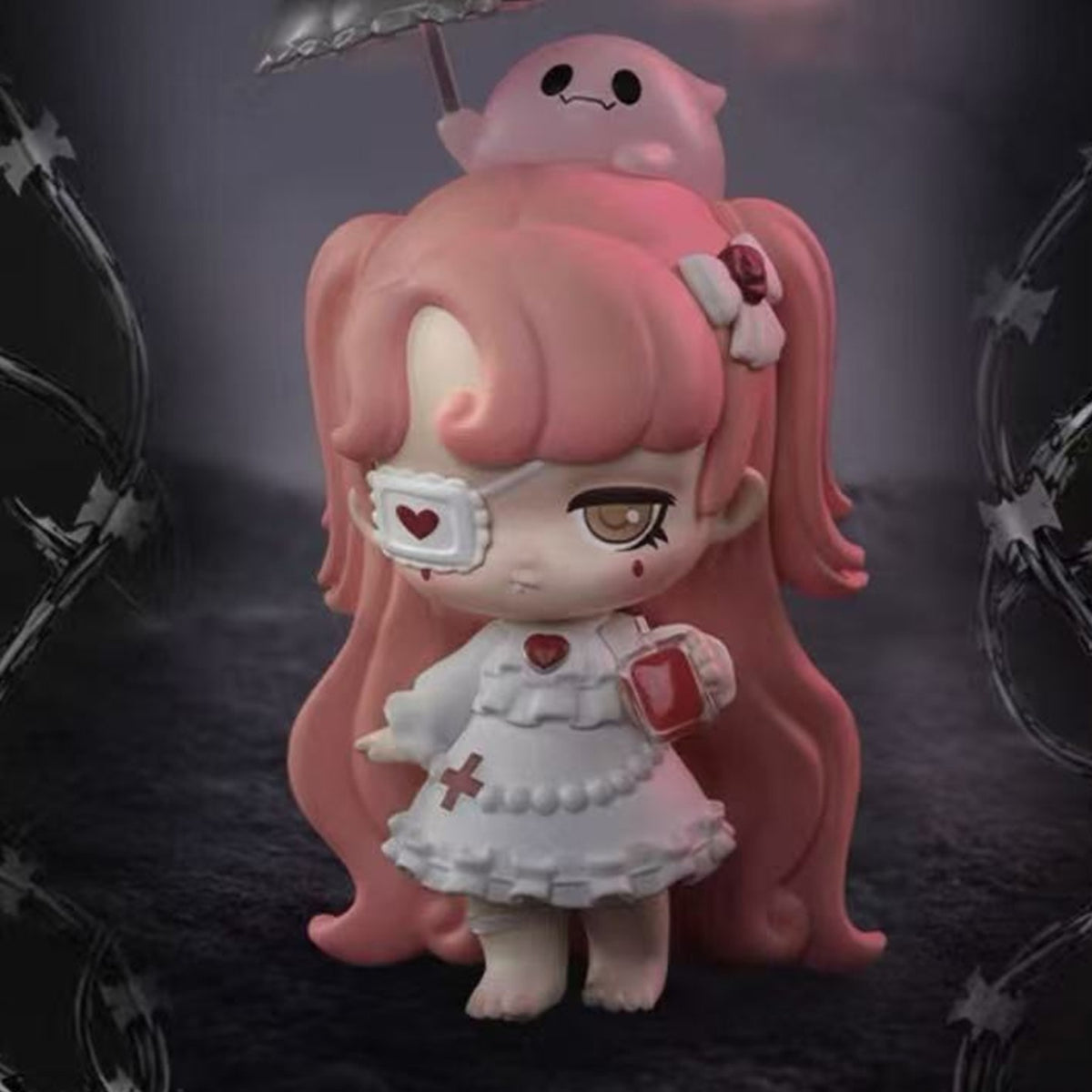 Lilith Nocturnal Shroud Series pink-haired figure shown individually