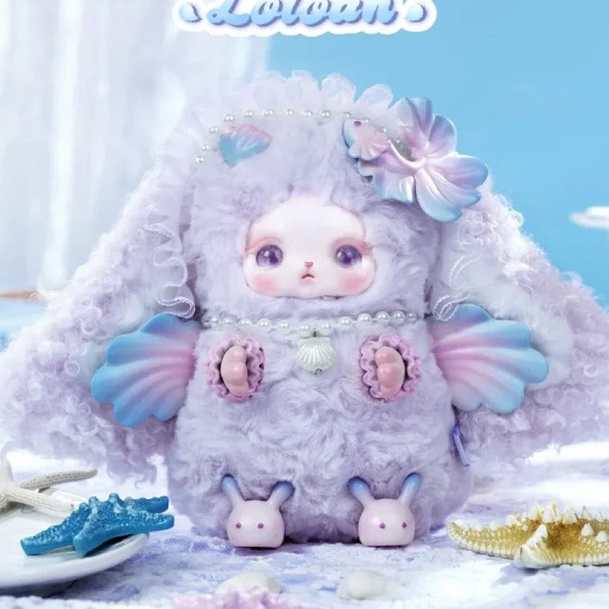 LOLOAN V4 Ocean Series Plush Dolls, Blind Box - Purple ocean design example; random design not guaranteed