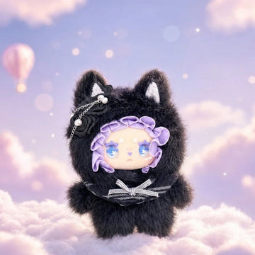 Lovely Emma Falling into Dreamscape black Mystic cat costume detail; series example