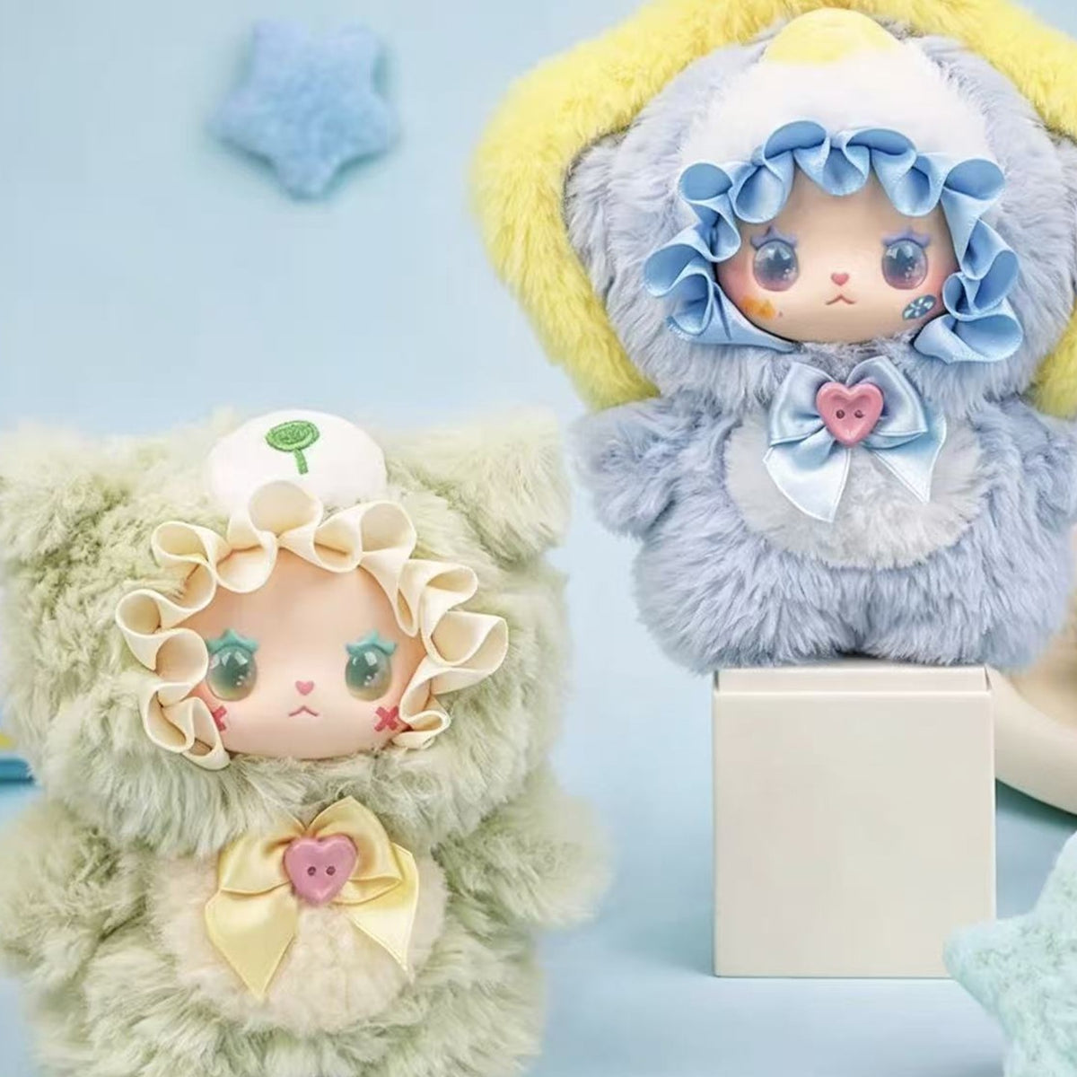 LOVELY EMMA Fantasy Bubbles Series Plush Pendant Blind Box - Paired plush pendant details with outer accessories cropped; random design not guaranteed