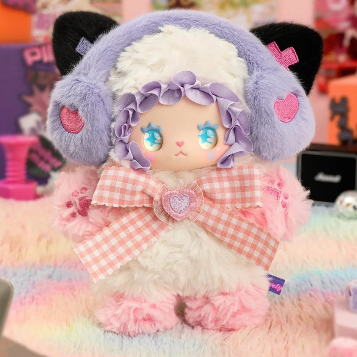 Lovely Emma Punk Era cream and purple animal-costume plush; example design