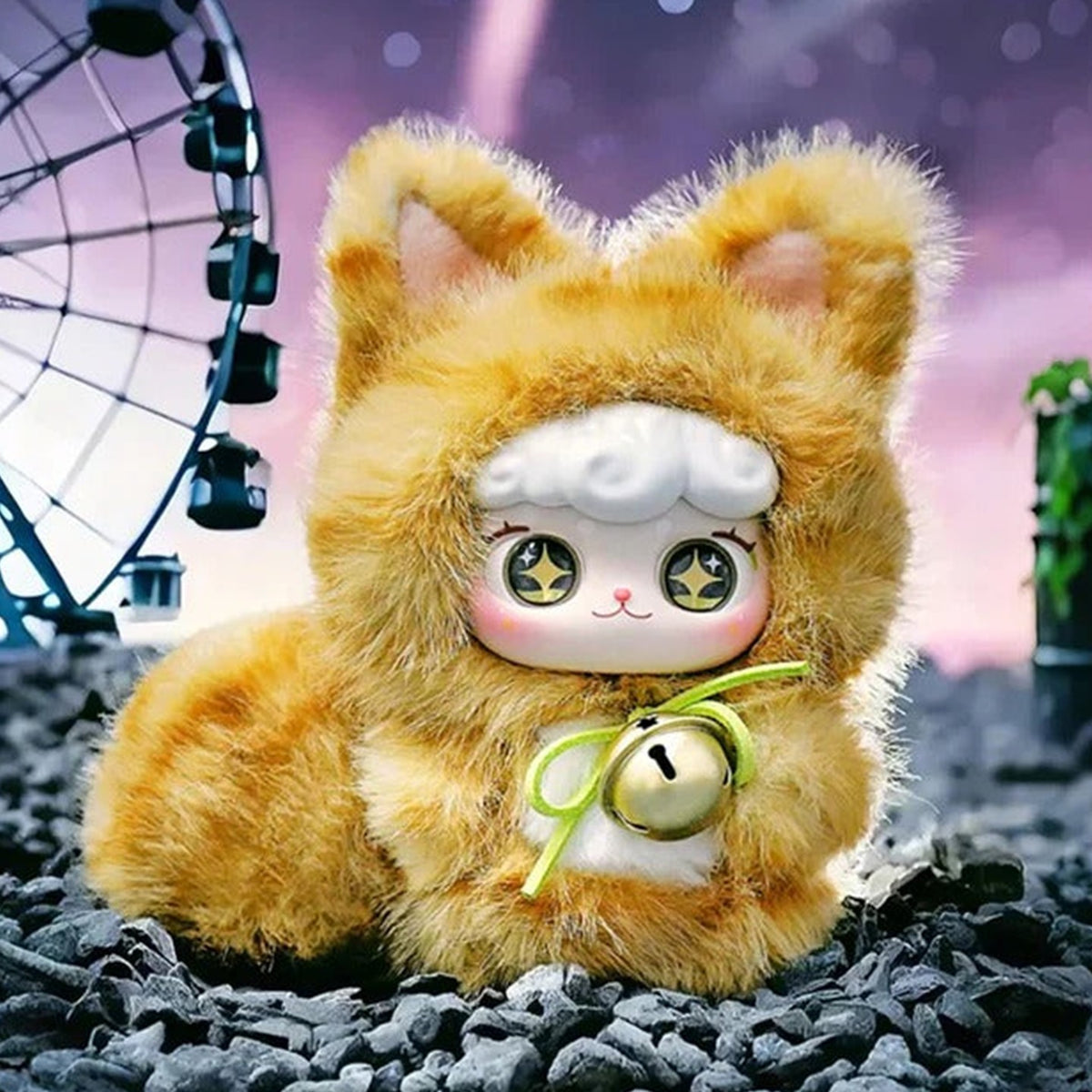 Lucky Meow IV Series - With Body Plush Dolls, Blind Box - Complete golden cat plush doll example; random design not guaranteed
