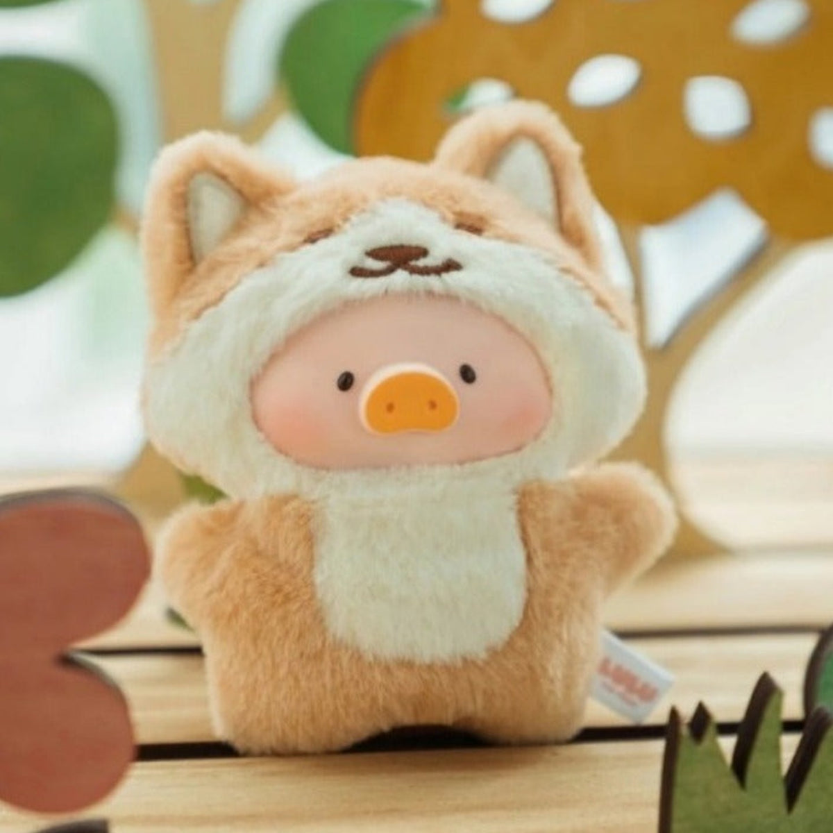 LuLu Animal Party Puppet Show fox-costume plush pendant; example design