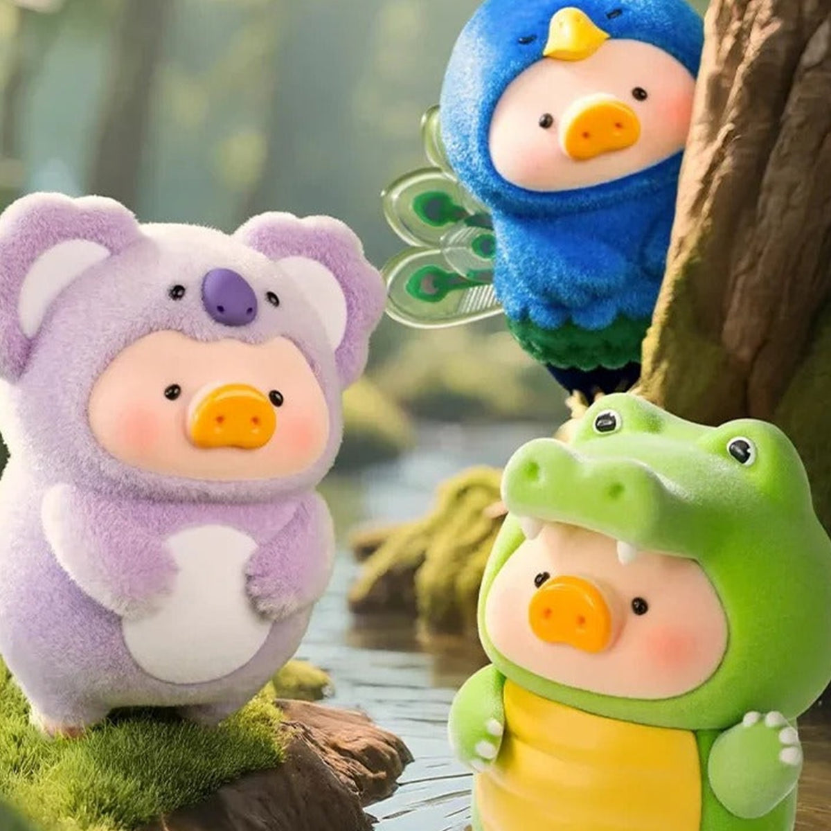 LuLu the Piggy Animal Party costumed figure group; random-box contents vary