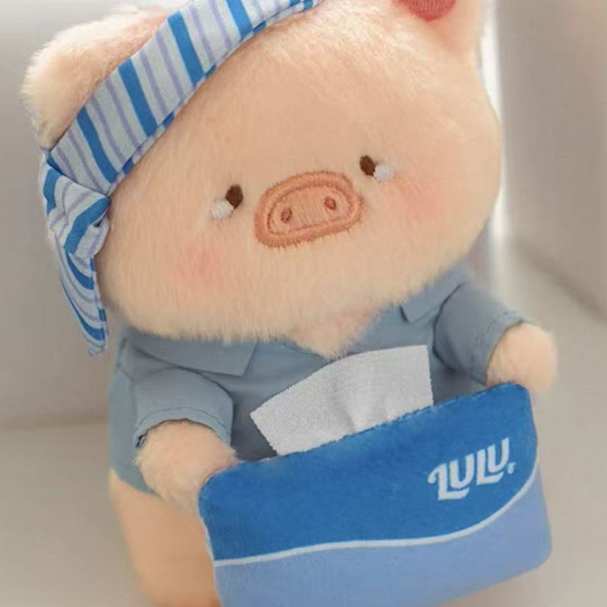 LuLu My Workplace Partners striped-hat sleeping office plush; example design