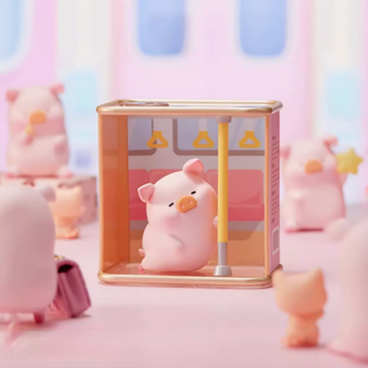 Lulu the Piggy Pleasure Time Series Figure Blind Box — Exercise-themed room-scene figure example; series example, not a guaranteed selection