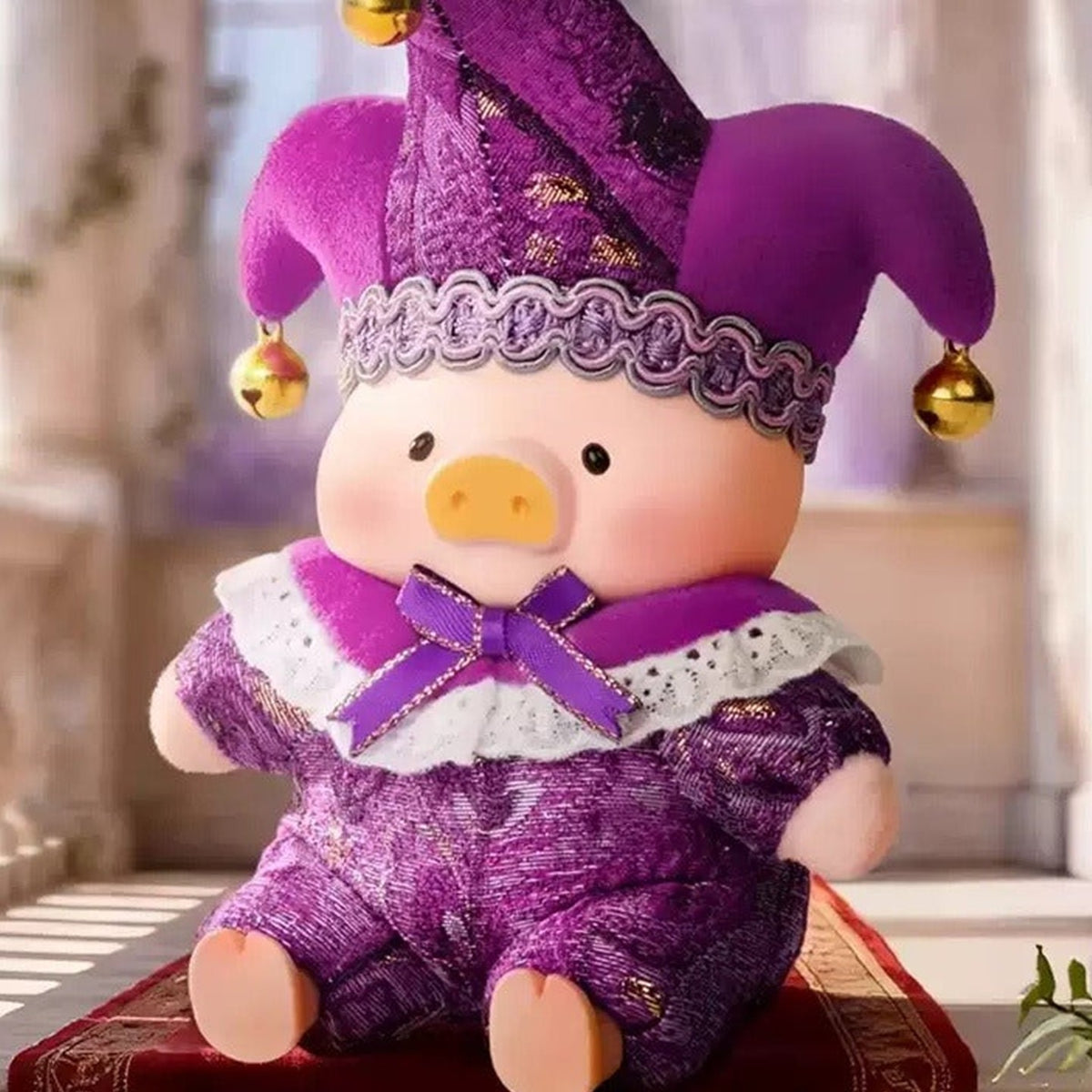 LuLu Triangel purple jester-costume plush keychain; example design