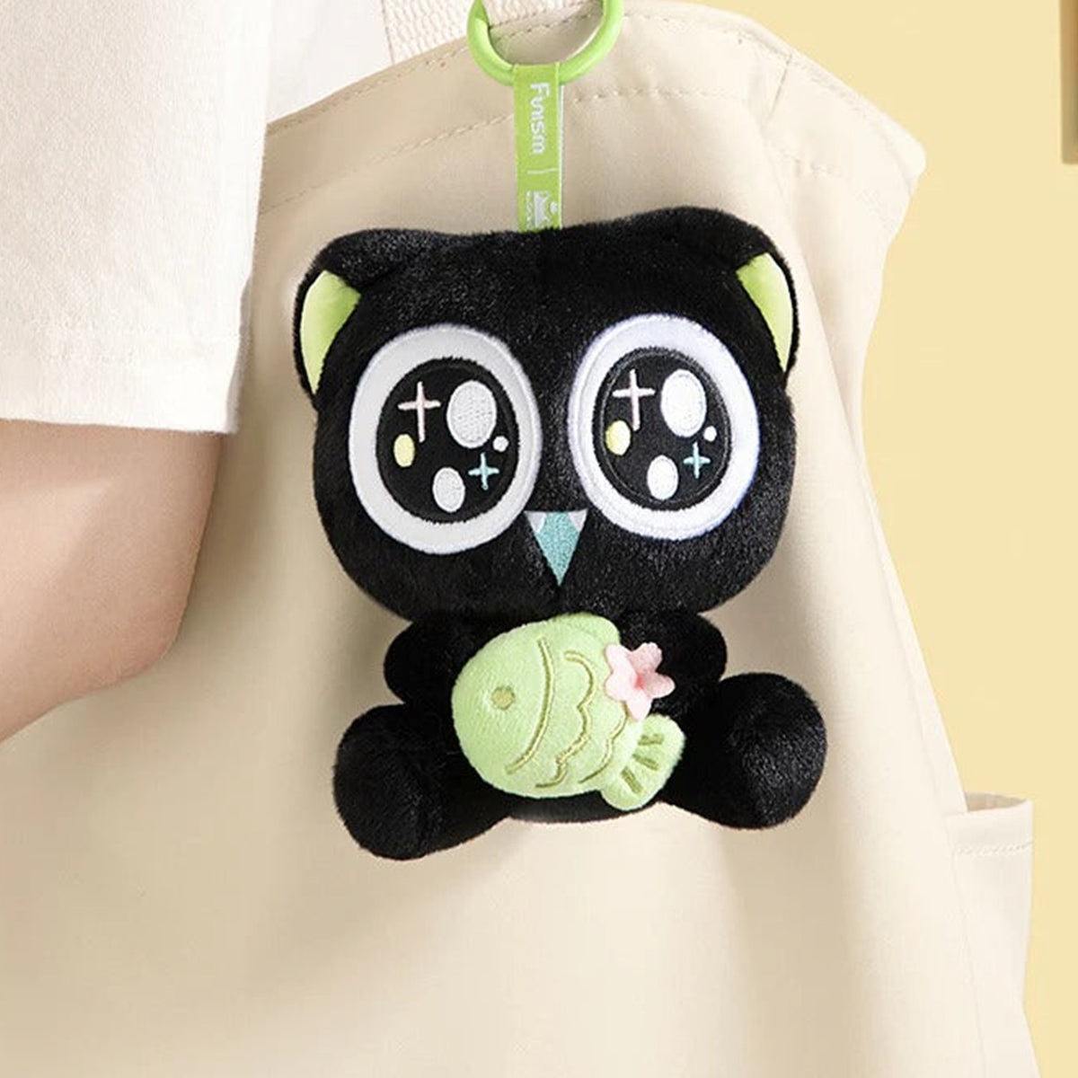 Luo Xiaohei Hug Series Plush Pendant Dolls, Blind Box - Complete fish-hug plush pendant body with upper keyring partly cropped; bag not included; random design not guaranteed
