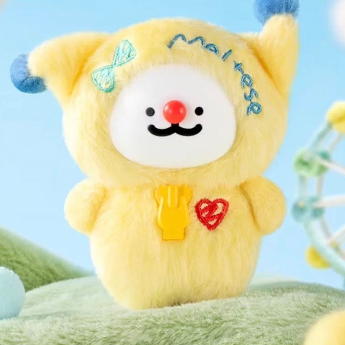 Maltese My Best Buddies yellow Clown costume plush detail; example design