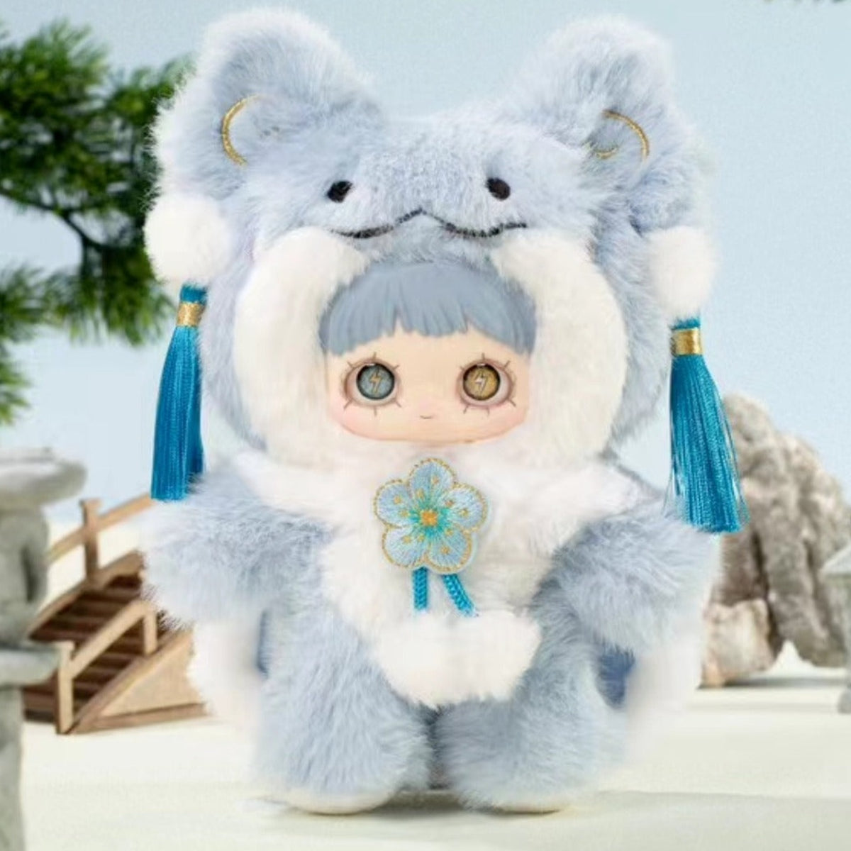 Maymei V3 Poem of Spring Series Plush Dolls, Blind Box - Complete pale blue costume plush doll example; random design not guaranteed