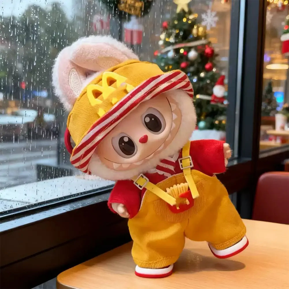 McDonald's Inspired Fast Food Uniform for Labubu 17cm - detail view | KikiBuddies