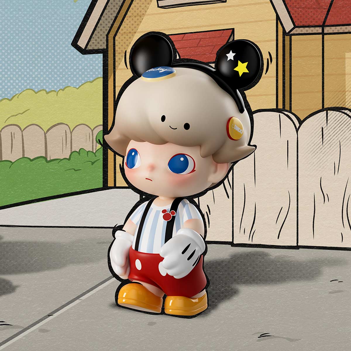 MEGA JUST DIMOO 400% Mickey Mouse fixed figure in styled scene