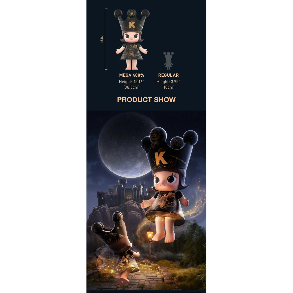 400percent38.5cm figure compared with10cm silhouette; smaller figure not included