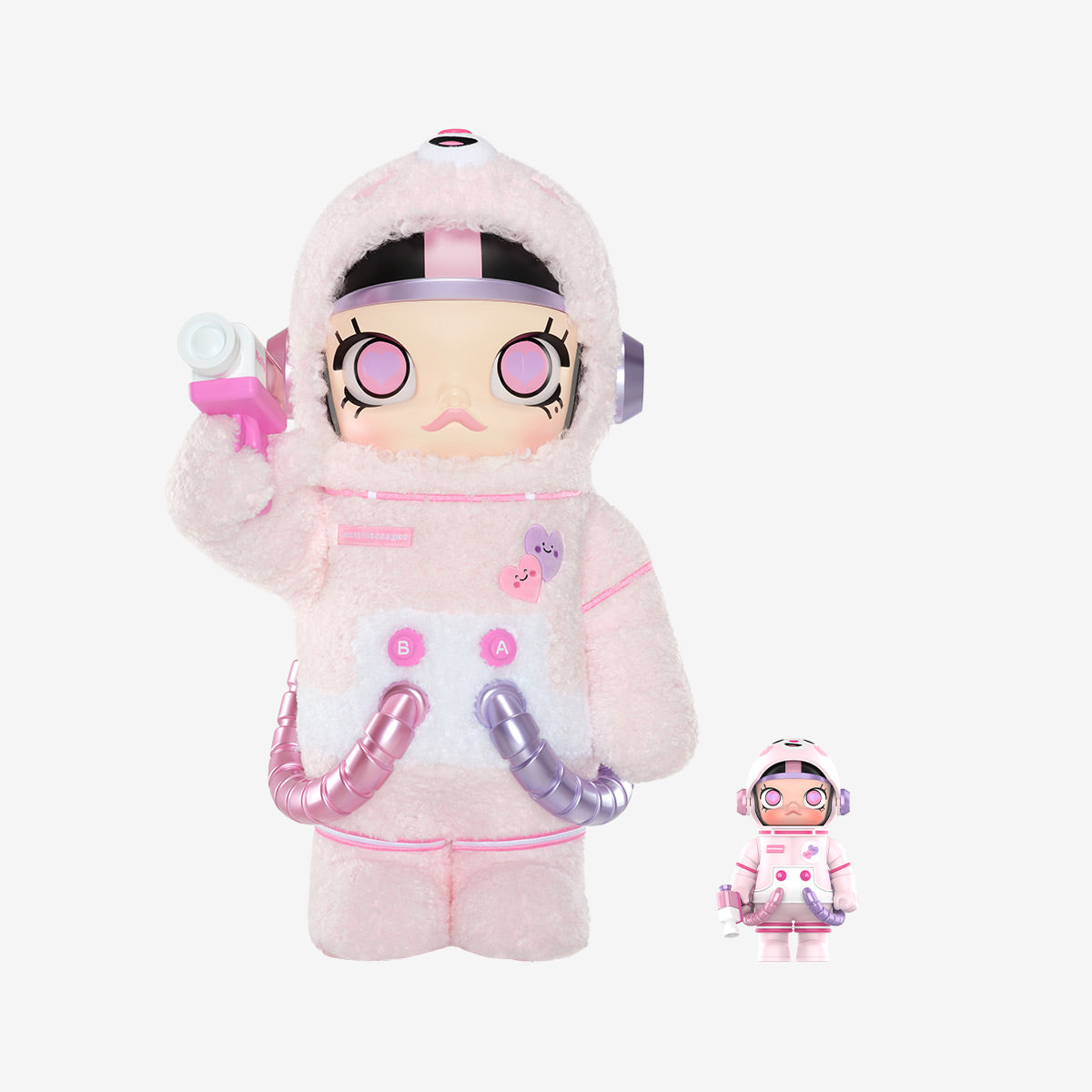 MEGA SPACE MOLLY Sweet Messages Bear fixed 400% and 100% pair, both figures on white background