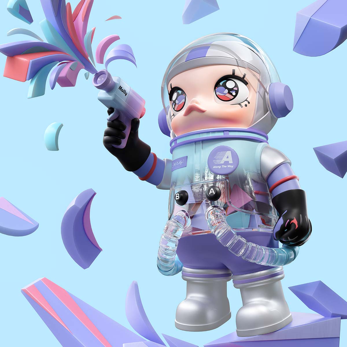 MEGA SPACE MOLLY 400% Louis De Guzman - raised arm context