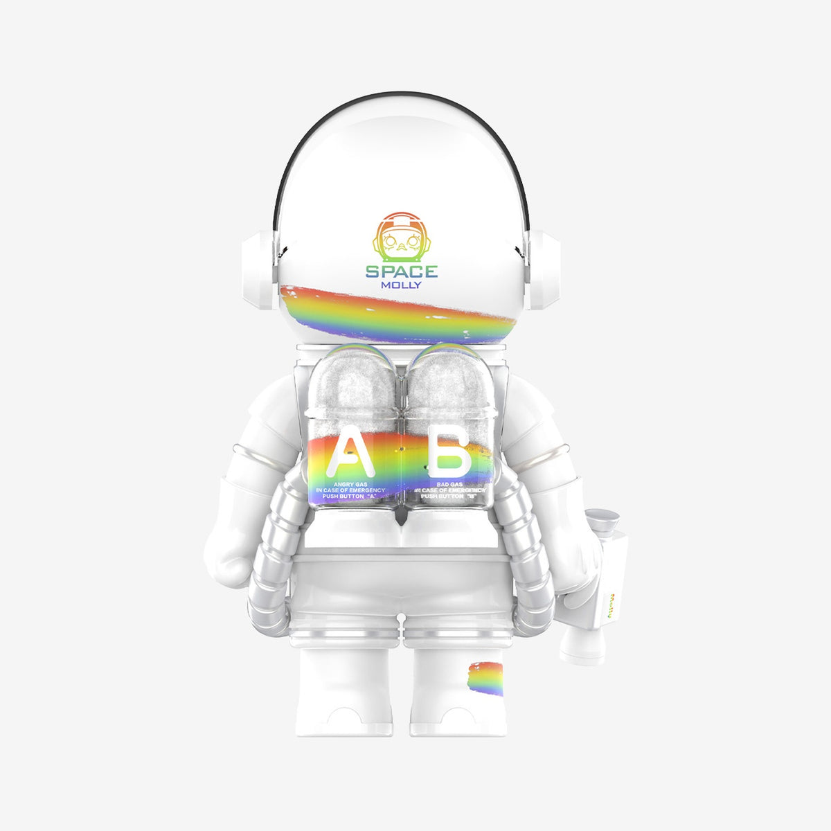 MEGA SPACE MOLLY 400% Rainbow original regular version, back view; one selected figure