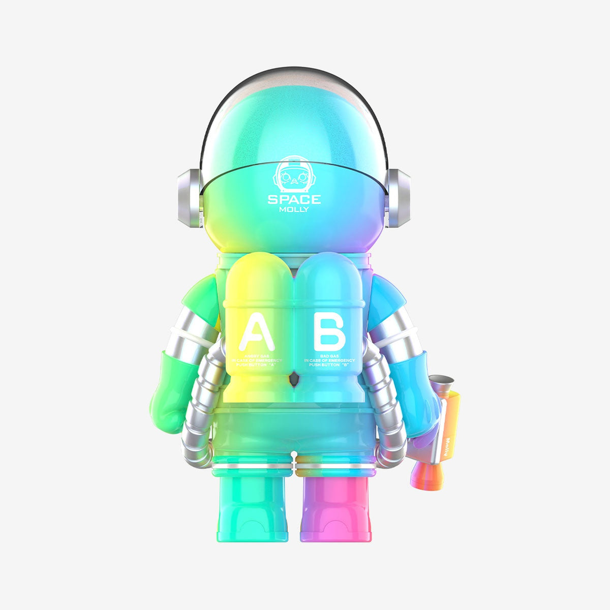 MEGA SPACE MOLLY 400% Rainbow original special version, back view; one selected figure