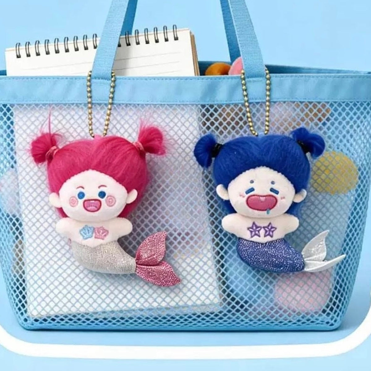 Meizha Le Emotional Kaleidoscope Series Plush Pendant Blind Box - Complete paired plush pendant examples attached to a styling bag; bag not included; random design not guaranteed