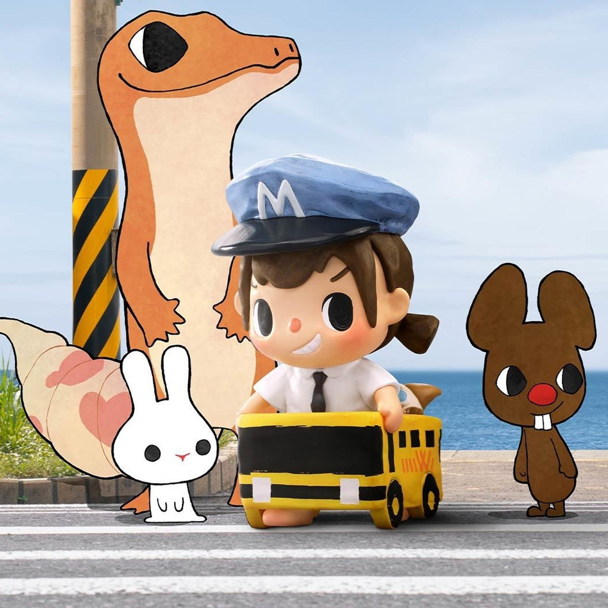 merodi after school figure blind box — wait for me school bus design