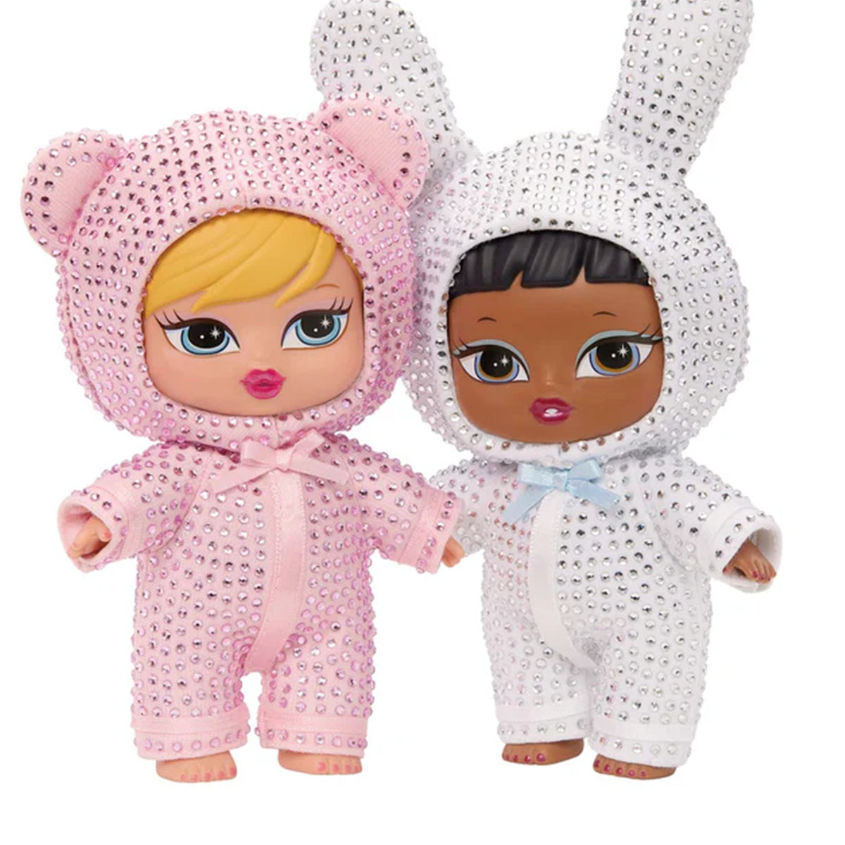 MGA Bratz Bratziez Bling Series Plush Pendant Blind Box (PRE-ORDER) - Complete pink plush pendant example; adjacent white ears cropped; random design not guaranteed