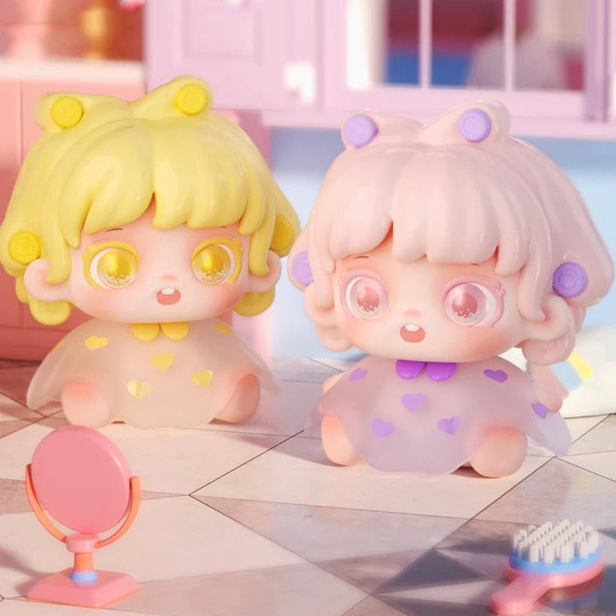 Miana Styling House Mini Series Figures, Blind Box - Two complete mini figure examples; scene props not included; random design not guaranteed