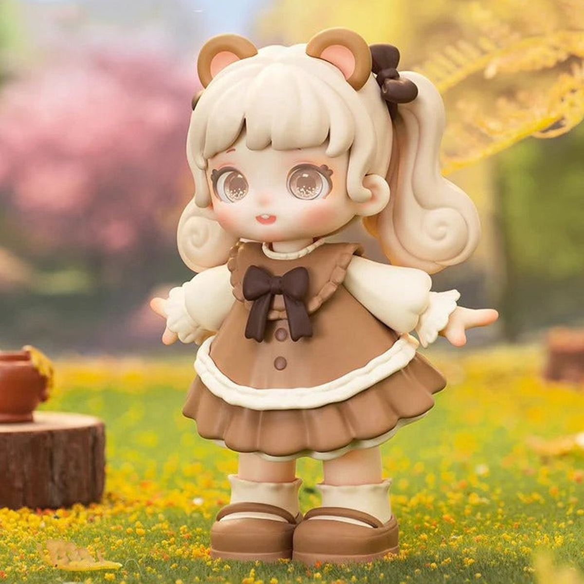 Miana Tea Party In The Forest Series Figures Blind Box - Brown bear outfit complete design example; random design not guaranteed